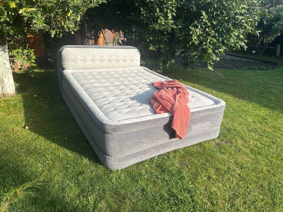 ‼️Надувная кровать двуспальная с подголовником. Матрас. Ліжко надувне