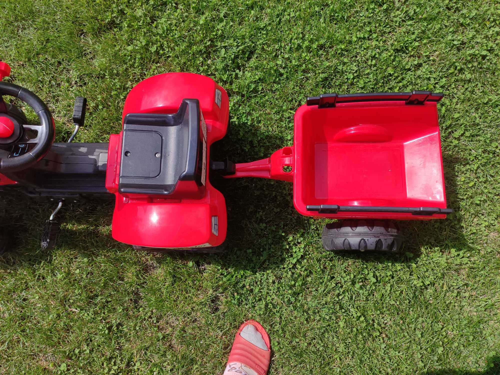 Traktor na pedały z przyczepą dla dzieci 165cm