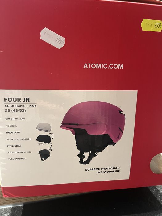 Kask narciarski dziewczecy rozowy Atomic 48-52