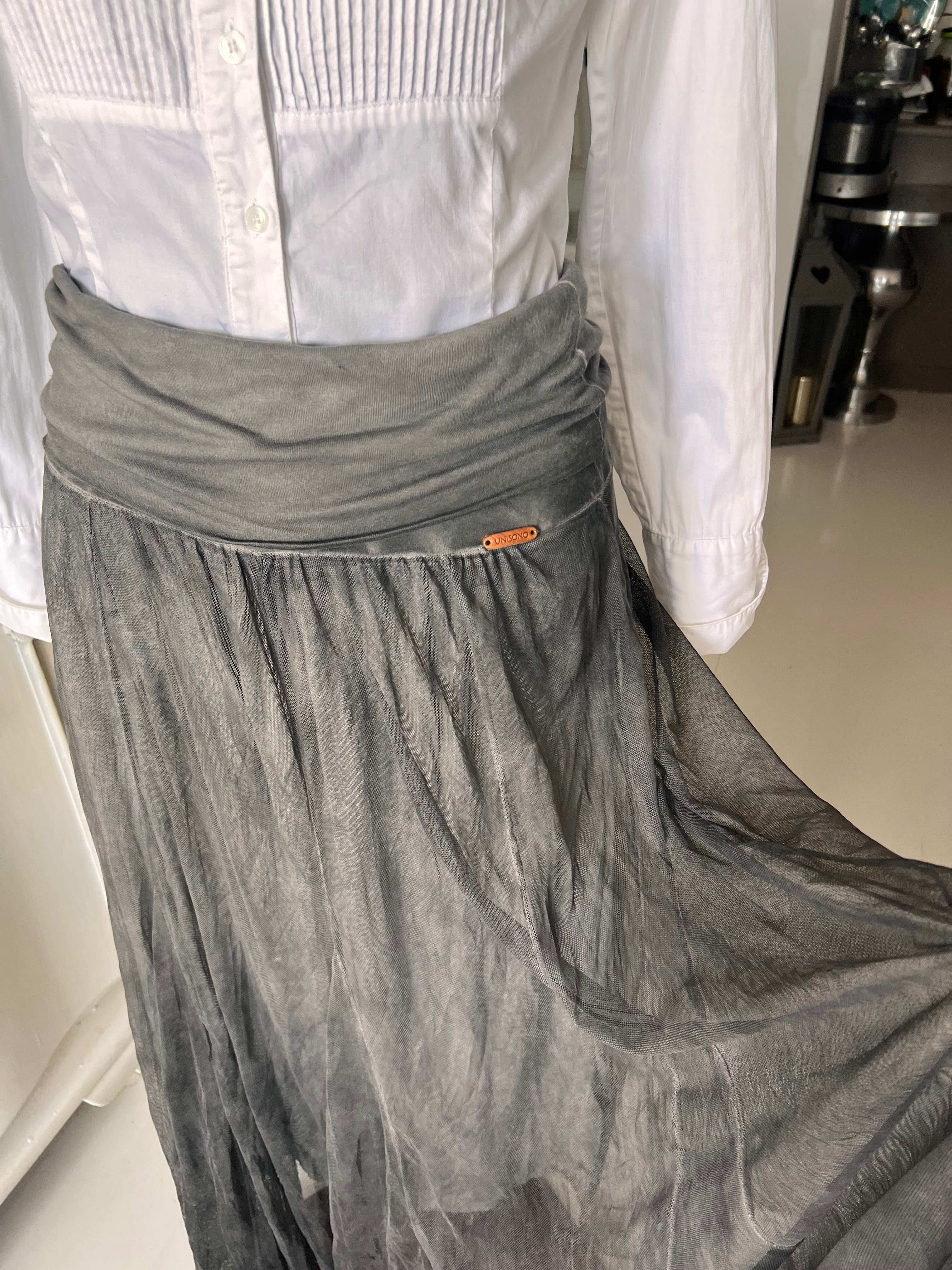 Piękna spódnica Unisono długa kolor khaki rozmiar 38 sprzedam