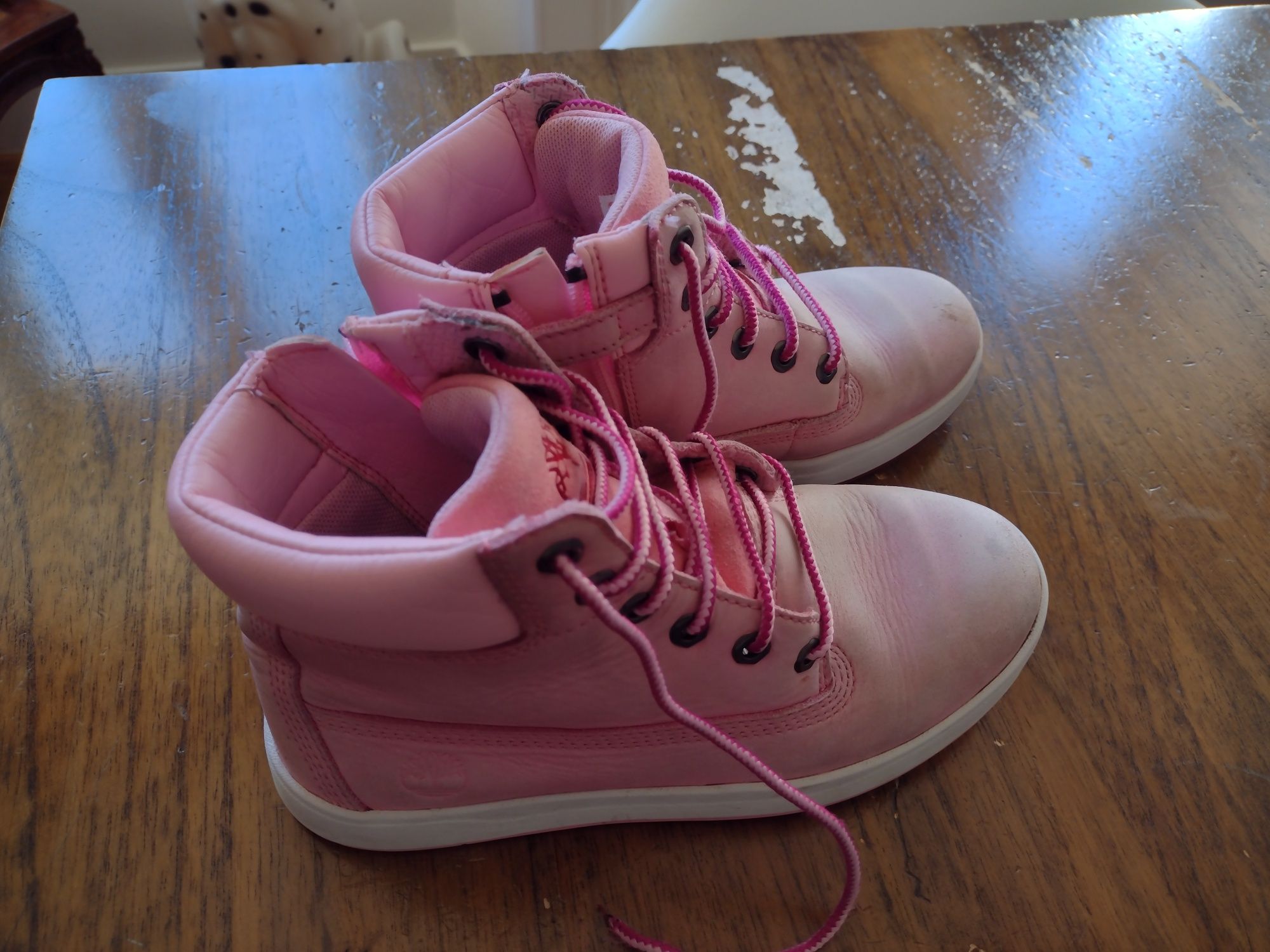 Botas Timberland Rosa Menina tamanho 32