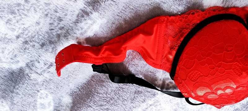 Czerwony biustonosz ESOTIQ push up SEXY RED - PREZENT WIELKANOC