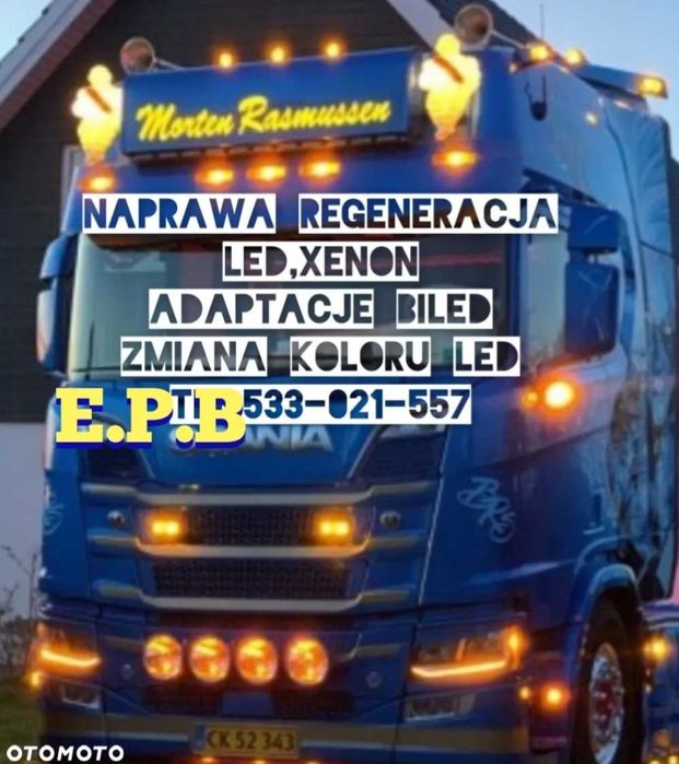 Lampa reflektor LED Scania  S, R, NG, daf ,renault gama ,volvo