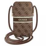 sac à main guess guphm4gdbr 6.1 "marron / étui rigide marron 4g stripe