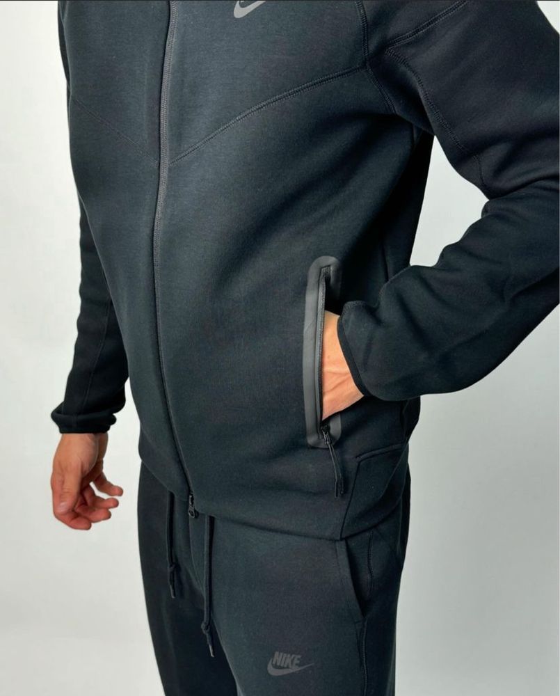 ОРИГІНАЛ | Костюм Nike Tech Fleece Black, теч флис кофта штаны