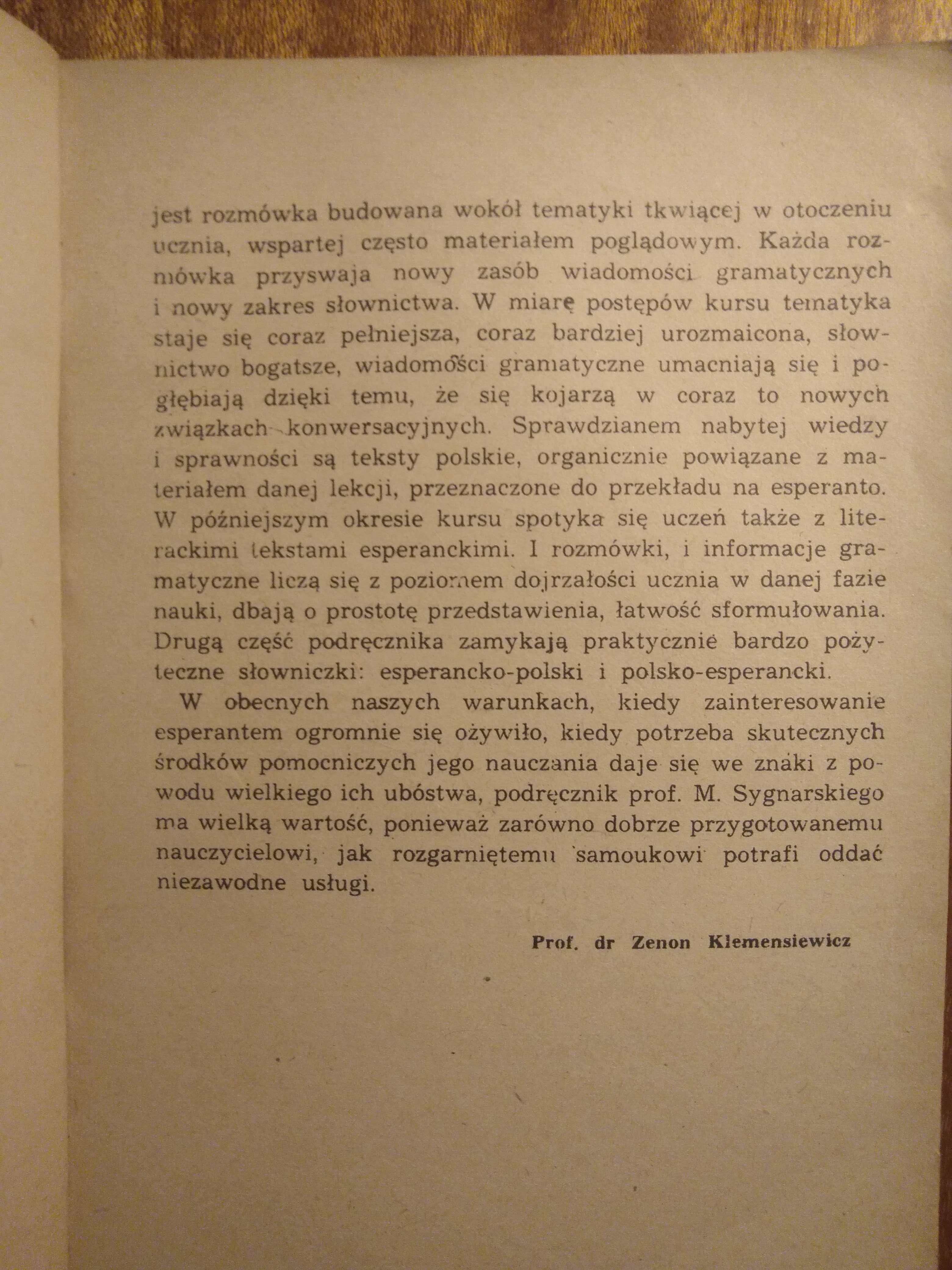 Pełny kurs międzynarodowego języka esperanto - 1956