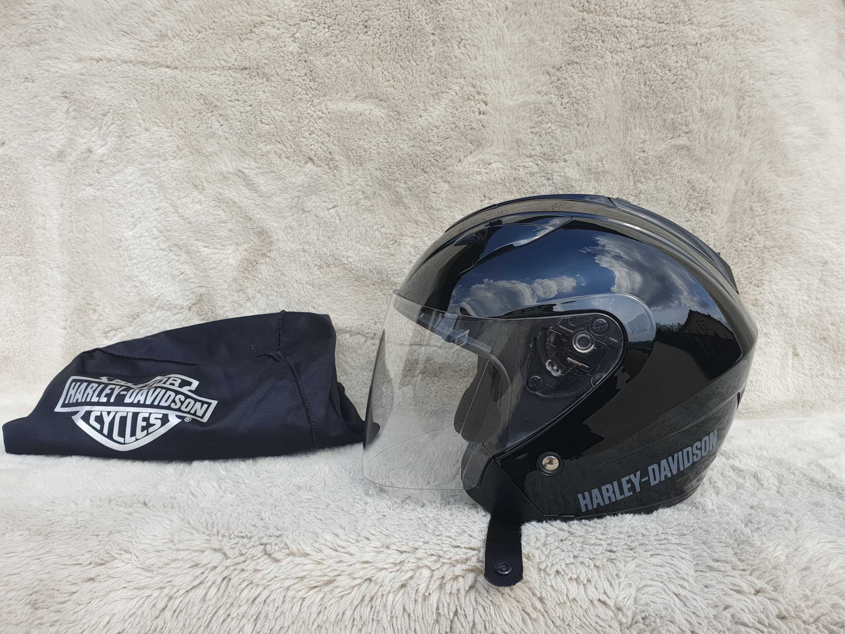 Harley Davidson HD04 rom M kask motocyklowy z blendą .