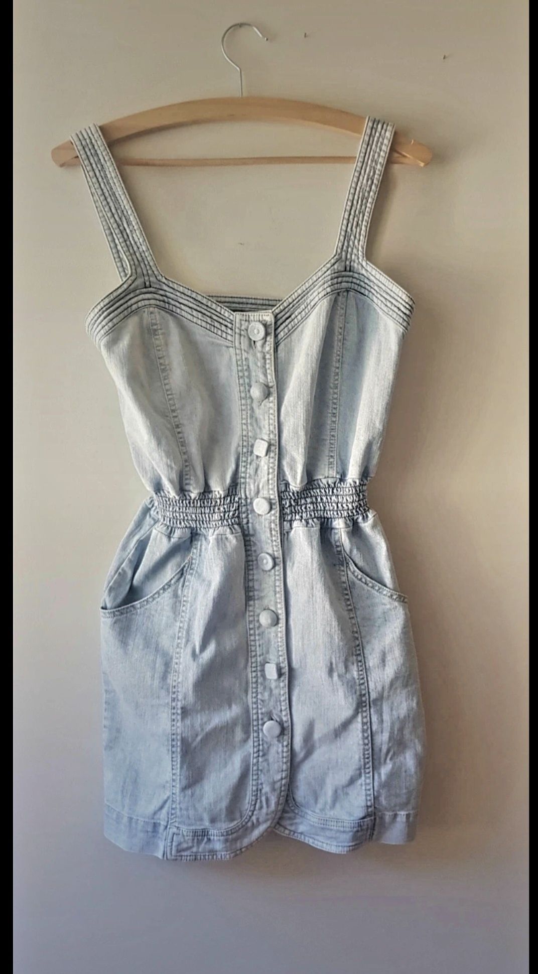 Sukienka jeans bawełniana na ramiączkach S