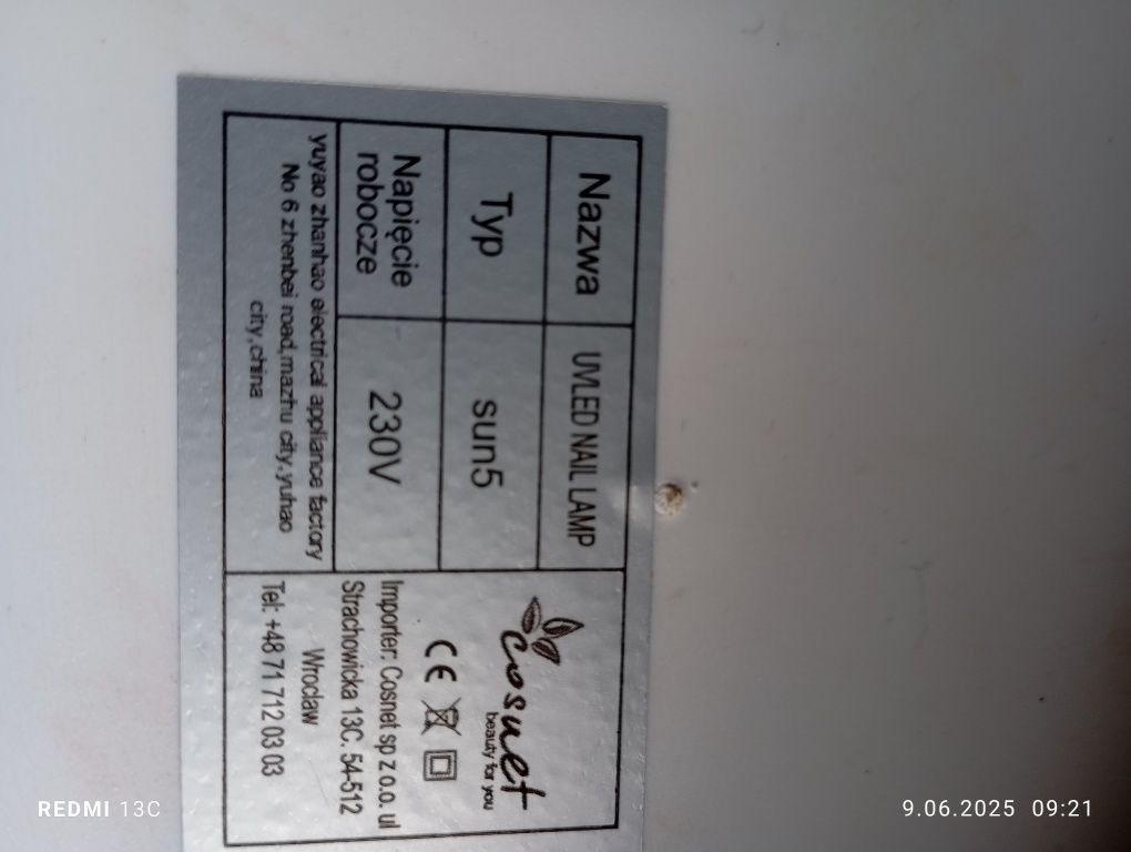 Lampa do paznokci UV LED