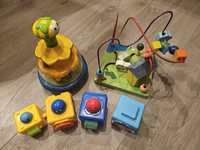 Zabawki dla dzieci kostki sensoryczne przeplatanka bączek