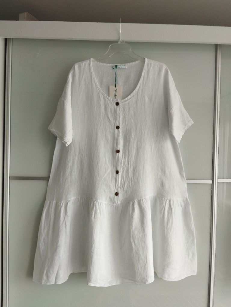 Sukienka biała letnia roz 46-48