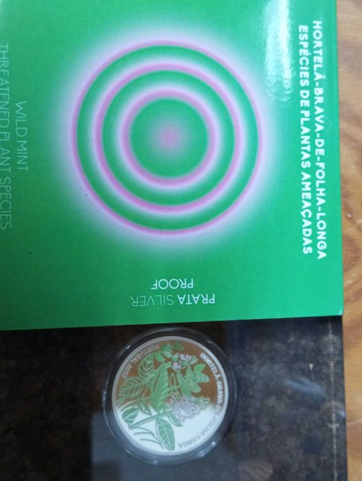 Moeda 2,5€ em Prata Proof "O Clima é Connosco"  5€ Prata Proof Hortelã