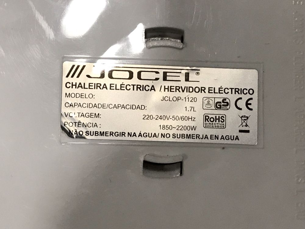 Cafeteira Chaleira Eléctrica / Fervedor Jarro Eléctrico / Jocel