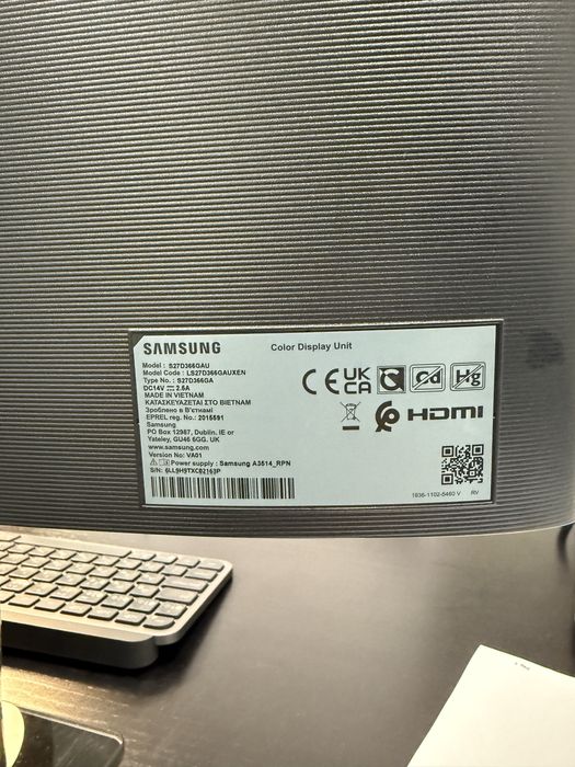 Monitor Samsung 27’’ Curvo – Modelo S27D360