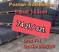 Panel ogrodzeniowy 3D 153x250cm fi.4 panele siatka ANTRACYT płot