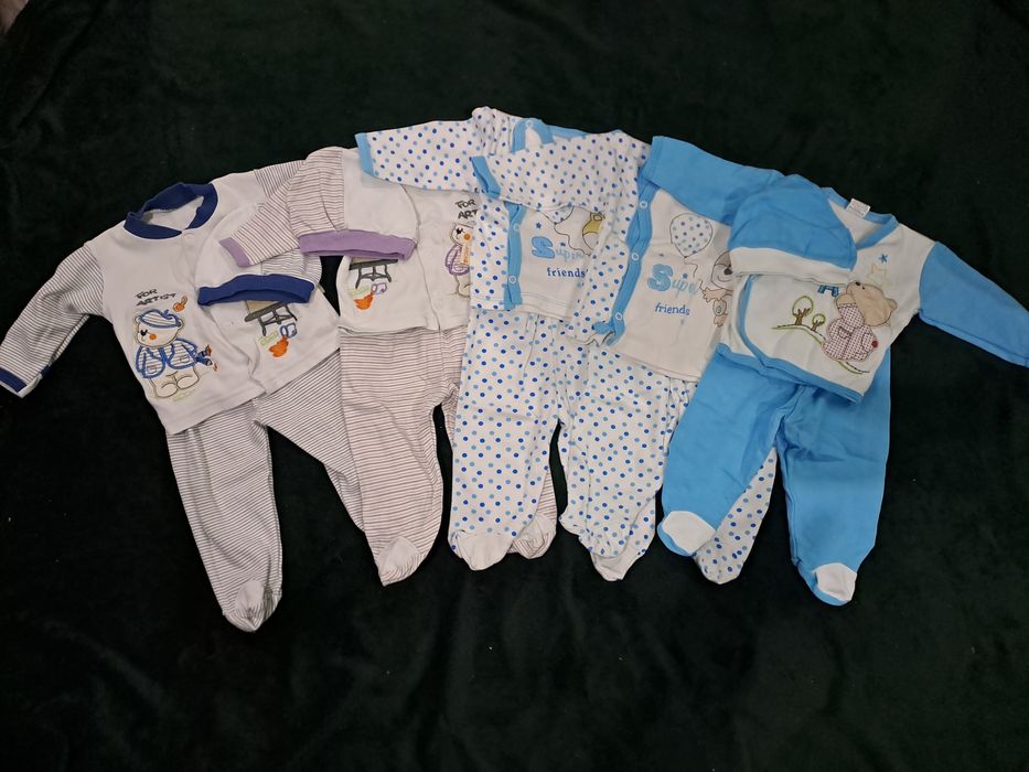 89 szt. Ubranek Wyprawka dla chłopca roz. 56 - 62