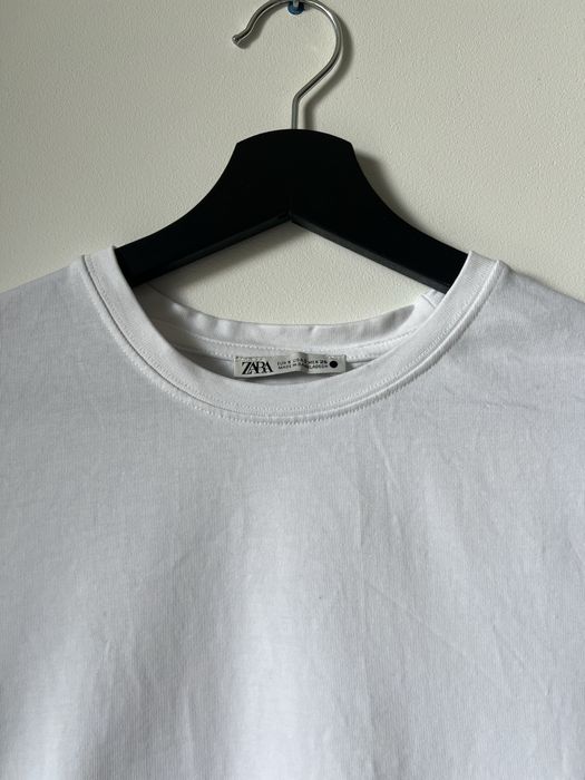 Nowa Biala Koszulka Zara heavy cotton