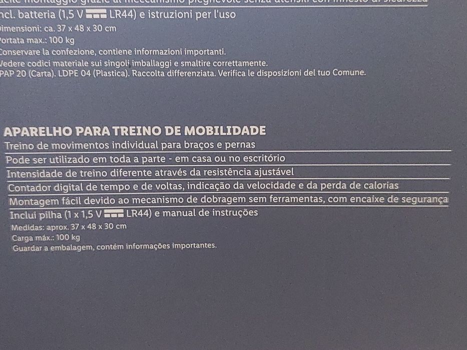 Aparelho para treino de mobilidade
