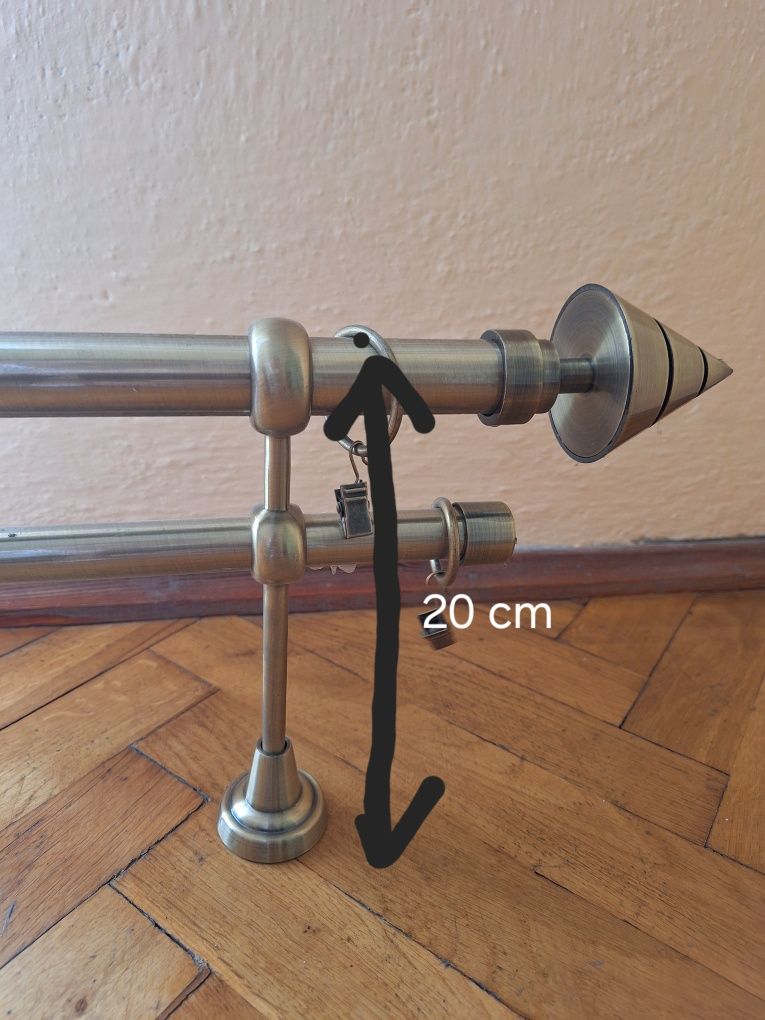 Karnisz 250 cm mosiądz