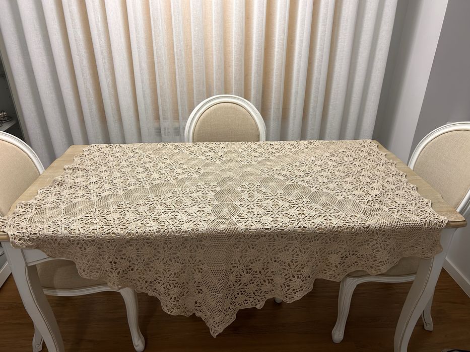 Toalha em Croché Manual – Padrão Floral