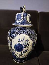 Vintage Belgijski Duży Delft By Boch waza wazon