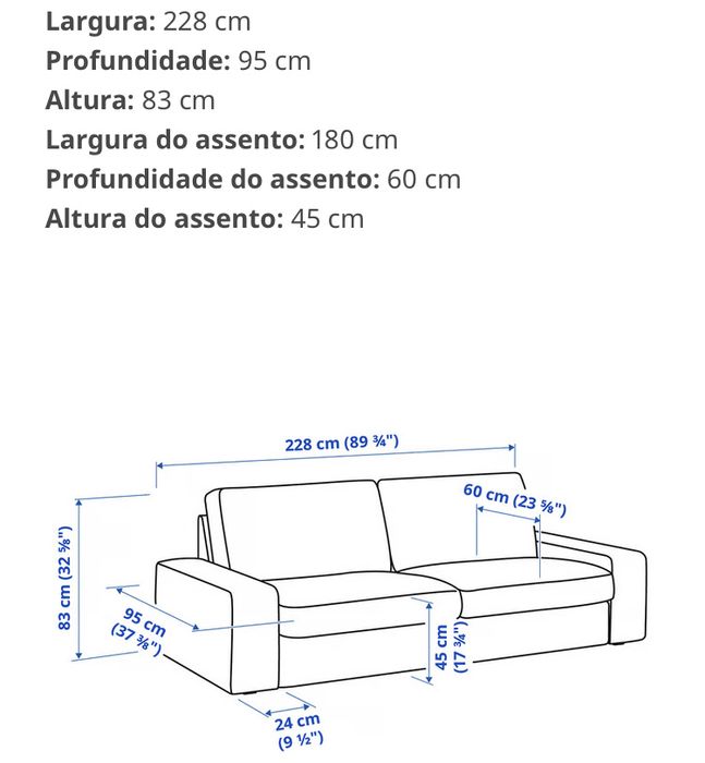 Sofá Kivik 3 lugares