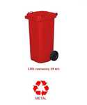 Pojemnik, kosz, kubeł, kontener 120L na odpady, plastik  NOWY