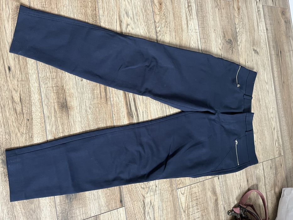 Granatowe eleganckie spodnie zara M