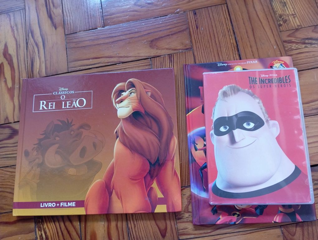 Livros Disney com os DVDs originais