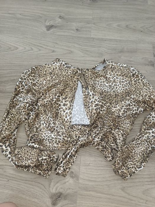 Seksowna bluzka panterka z wycięciem L /XL