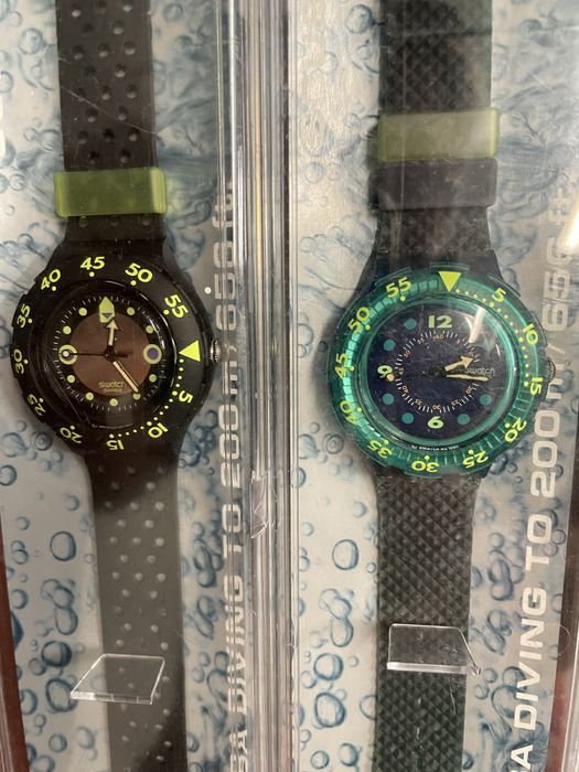 Swatch coleção nas caixas