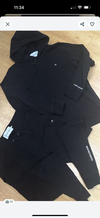 Dres meski CK calvin klein L dla chlopaka bluza spodnie dresowe
