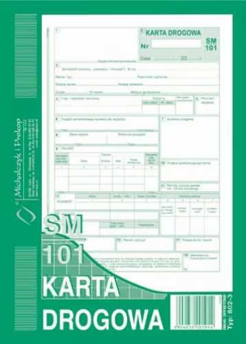 Karta drogowa sm/101 (samochód osobowy) 802 - 3