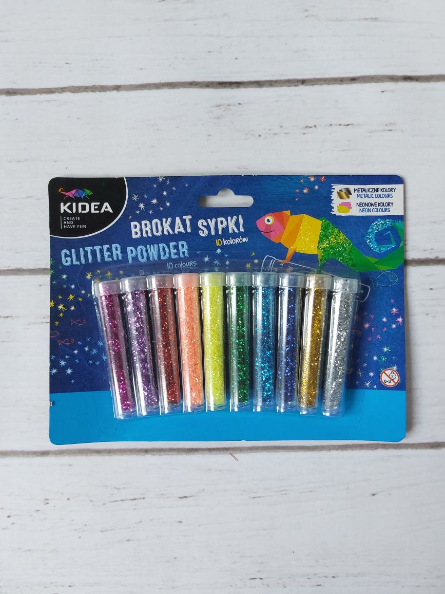 Brokat sypki  Glitter Powder marki Kidea 10 kolorów nowy prezent hit