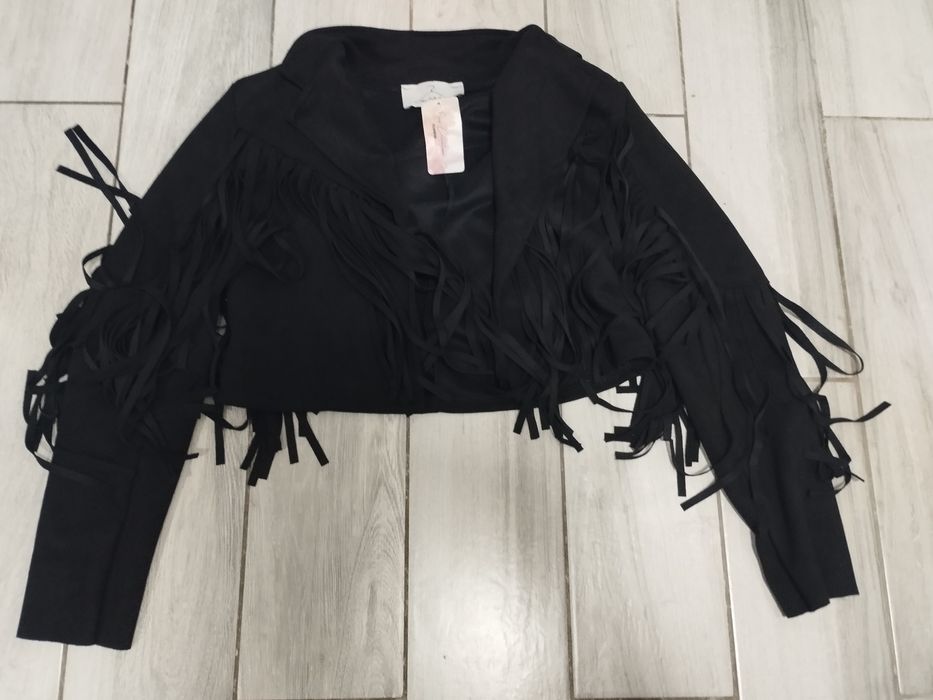 Ramoneska boho kurtka zamsz