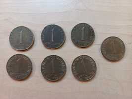 Austria - zestaw 7 monet obiegowych z Austrii - 1 schilling