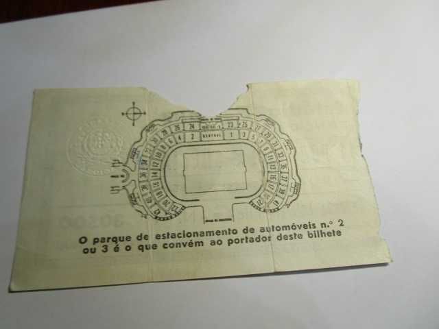 bilhete futebol Portugal Suécia 1955