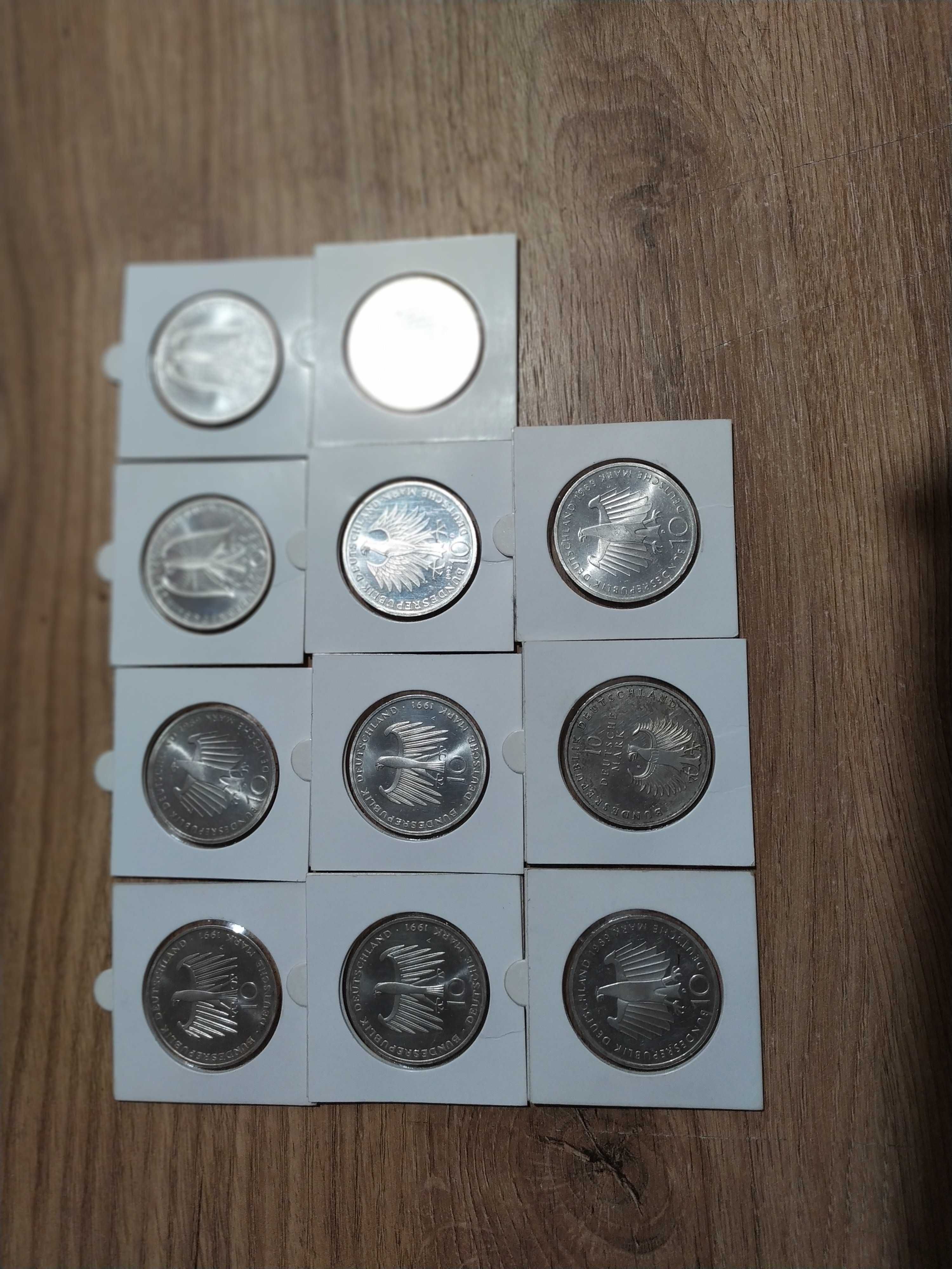 stare kolekcjonerskie monety srebrne 10 marek - Niemcy - zestaw nr.1