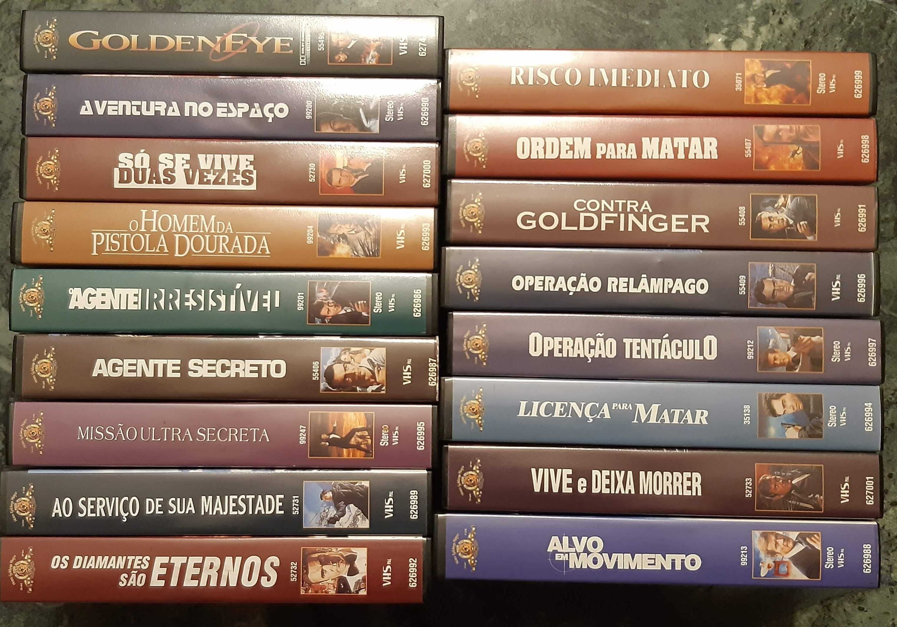 Coleção Exclusiva de 17 Filmes VHS do 007 - Como Nova!