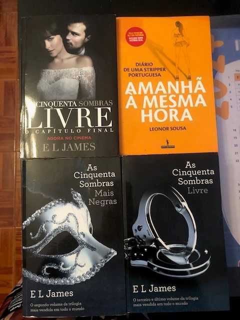 Vários Livros. Autores E.L. James, Leonor Sousa e Stieg Larsson