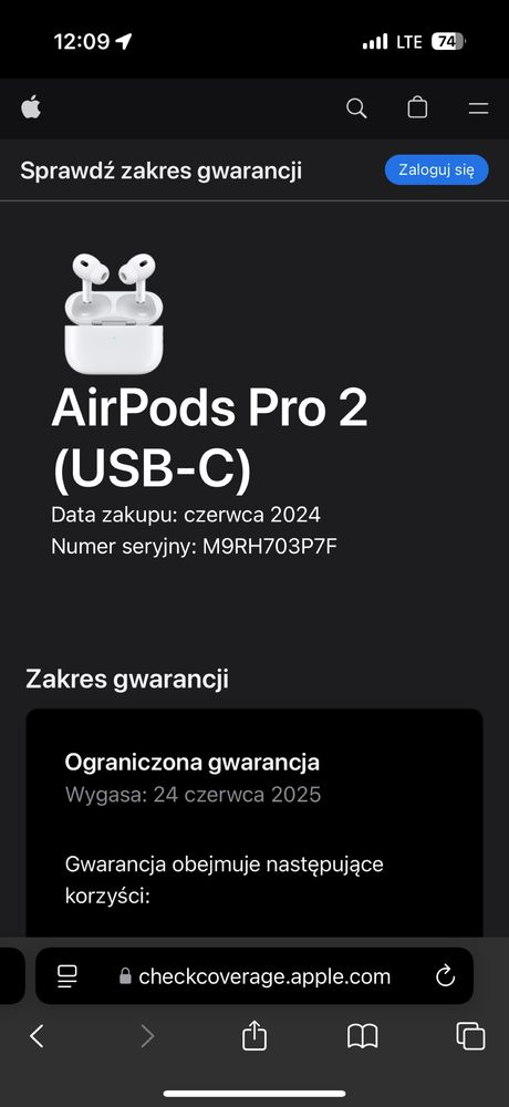Apple Airpods Pro2 MagSafe case ladujacy bezprzewodowe
