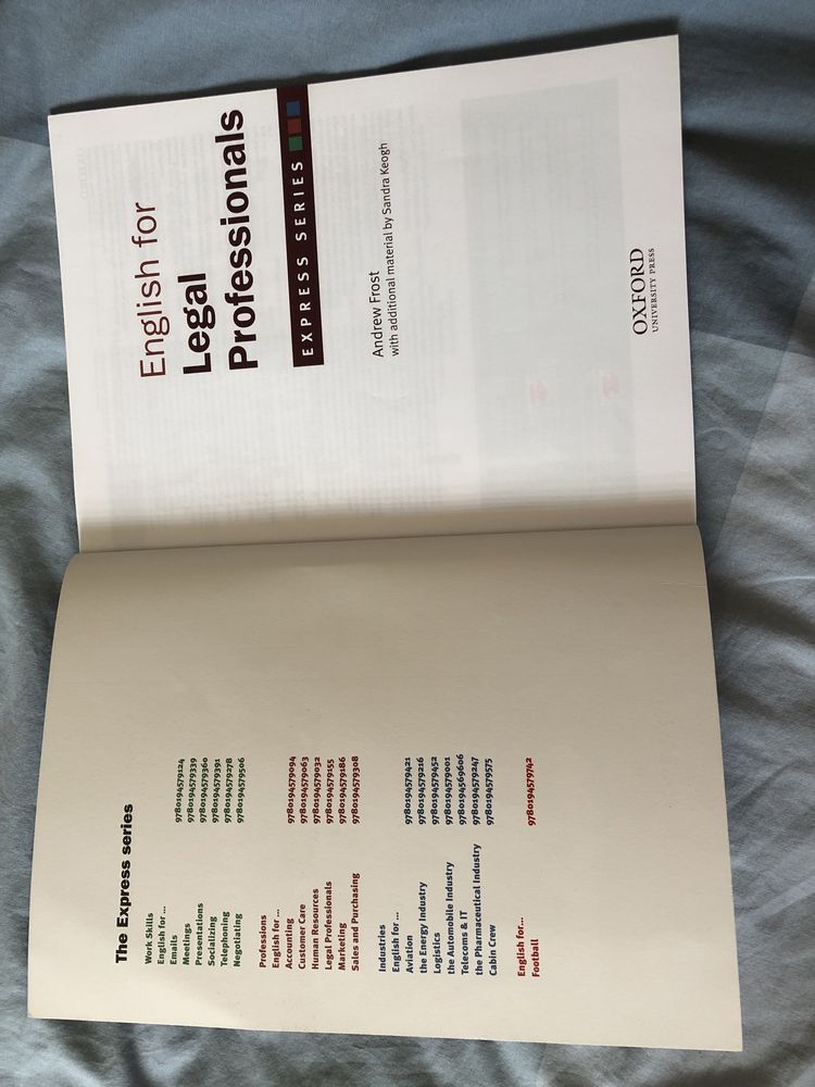 English for legal professionals - Andrew Frost