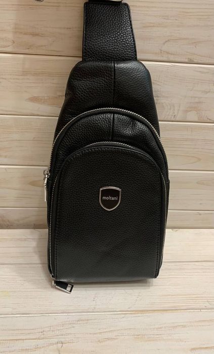 Сумка бананка слинг барсетка натуральная кожа Moltani 537-03,04