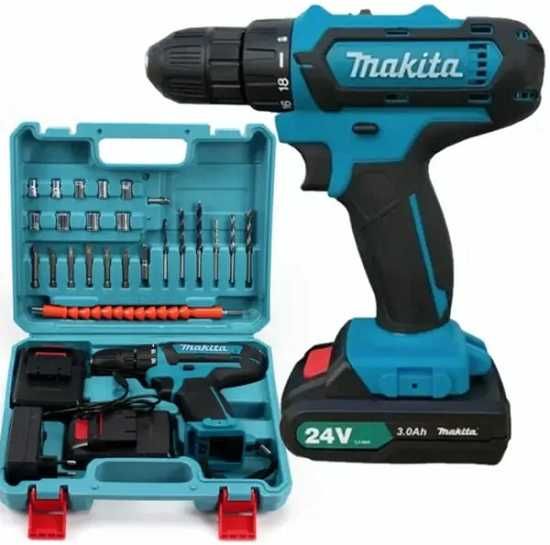 Шуруповерт Makita 24V с набором инструментов