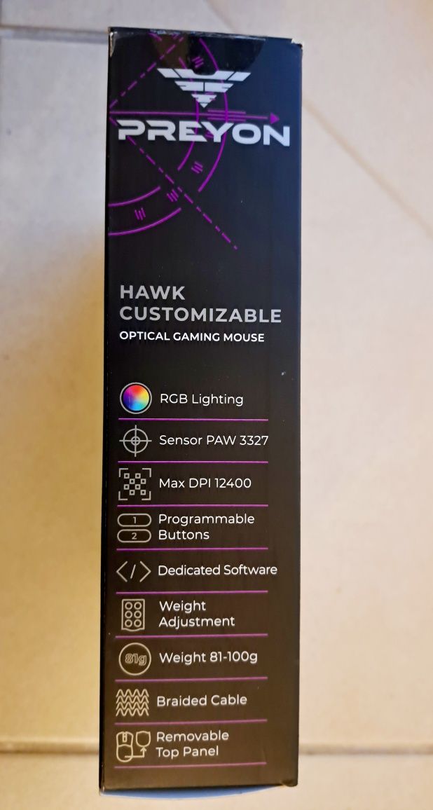 Myszka gamingowa PREYON Hawk Customizable