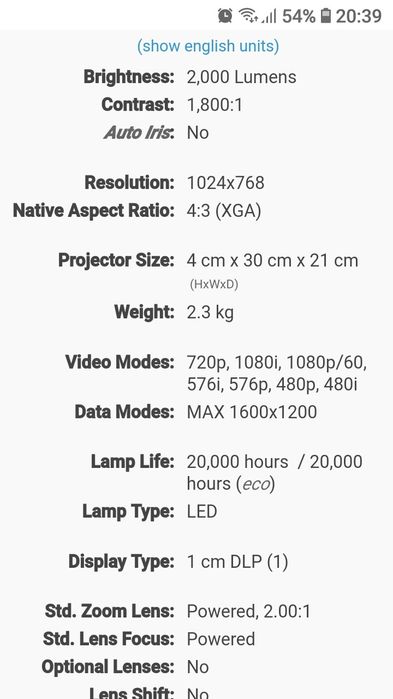 Videoprojetor casio XJ-A130 LED exelente