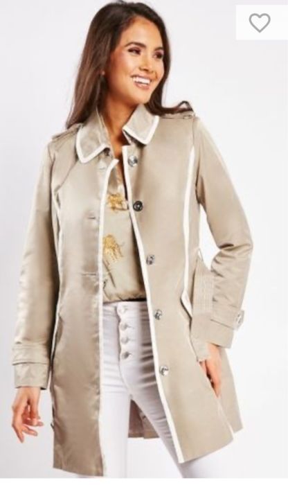 Trencz płaszcz beżowy z paskiem zara