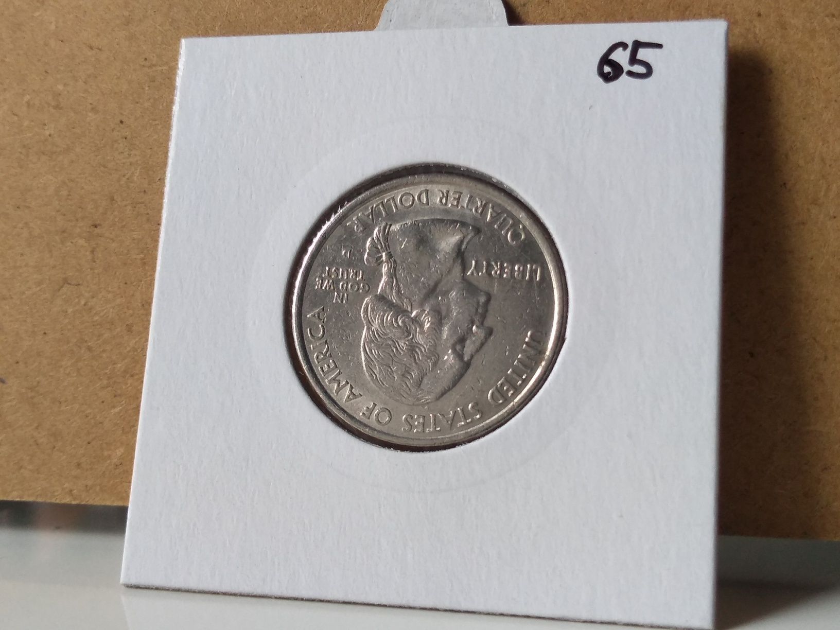 Moneta USA 25 centów 2002 Indiana