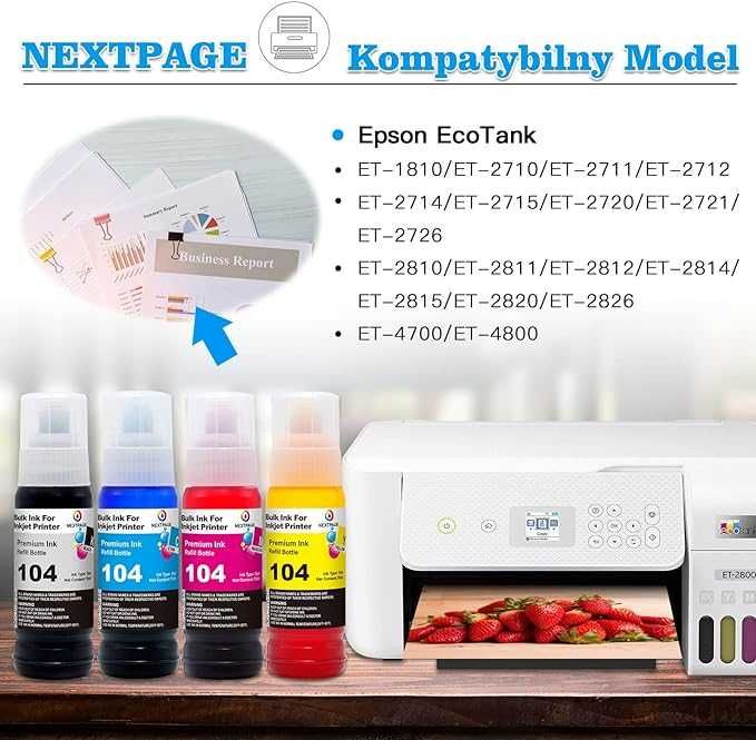 NEXTPAGE 104 tusz kompatybilny z Epson 104 EcoTank butelka