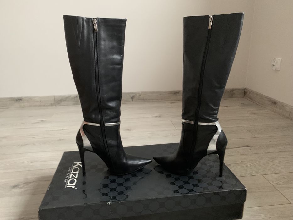 Kozaki Kazar roz 39 skóra naturalna